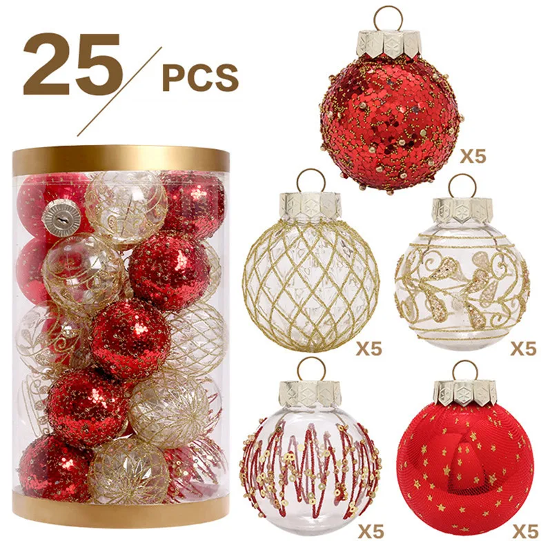 25 pcs Christmas Ball Ornaments Home Party Decors Tree Tree Hanging Pendant with Storage Box Christmas Decoration for Home
25 pcs Christmas Ball Ornaments Home Party Decors Tree Tree Hanging Pendant with Storage Box Christmas Decoration for Home