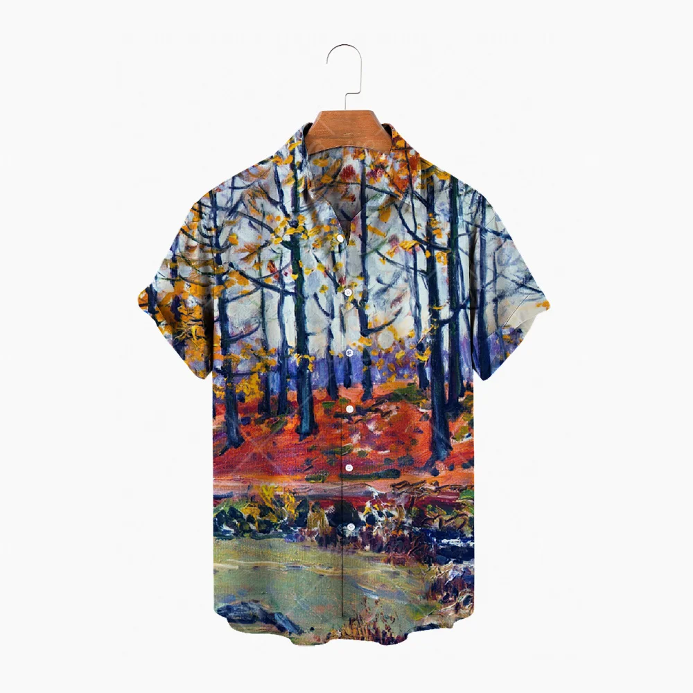 2022 Men's Shirt Men's Hawaii Casual Single Button Shirt Winter Forest 3D Printing Short Sleeve Beach Top Camicias
2022 Men's Shirt Men's Hawaii Casual Single Button Shirt Winter Forest 3D Printing Short Sleeve Beach Top Camicias