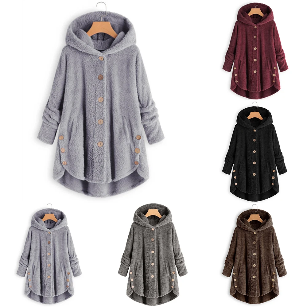 Plus Size Women Warm Fleece Hooded Coat Fluffy Jacket Winter Outwear Hoodie Winter Warm Casual Coat 2xl-5xl
Plus Size Women Warm Fleece Hooded Coat Fluffy Jacket Winter Outwear Hoodie Winter Warm Casual Coat 2xl-5xl