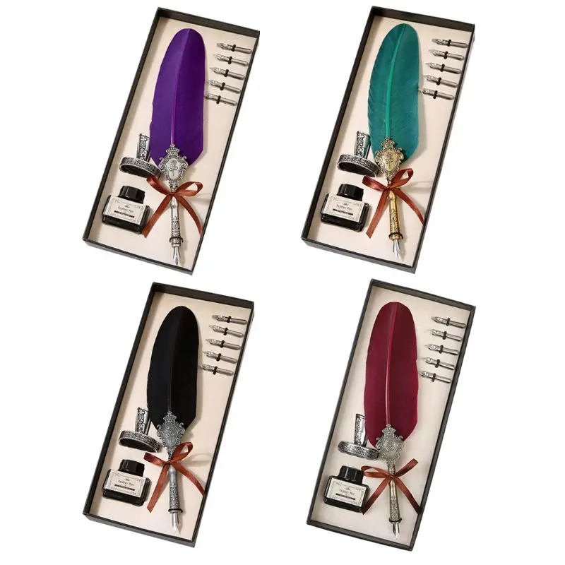 Перьевая ручка с 5 наконечниками и чернилами, в классическом ретро-стиле, для Английской Каллиграфии, набор канцелярских принадлежностей, П... 
Перьевая ручка с 5 наконечниками и чернилами, в классическом ретро-стиле, для Английской Каллиграфии, набор канцелярских принадлежностей, П...