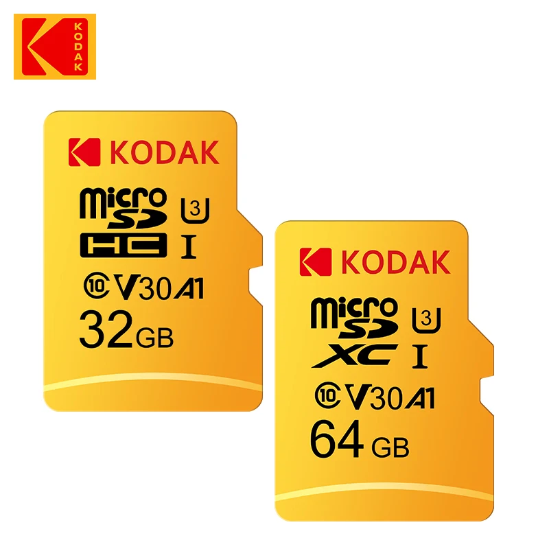 

Карта памяти Kodak 32 Гб 64 Гб A1 класс 10 Стандартная карта Micro SD U3 игровая флеш-карта TF SD для камеры/смартфона Бесплатная доставка