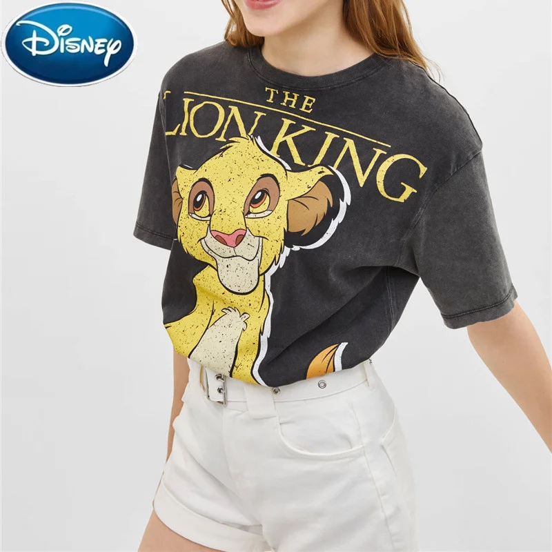 Disney T-shirt Casual Fashion Women O-neck Pullover Short Sleeve Tee Tops Print Stylish The Lion King King Cartoon
Disney T-shirt Casual Fashion Women O-neck Pullover Short Sleeve Tee Tops Print Stylish The Lion King King Cartoon