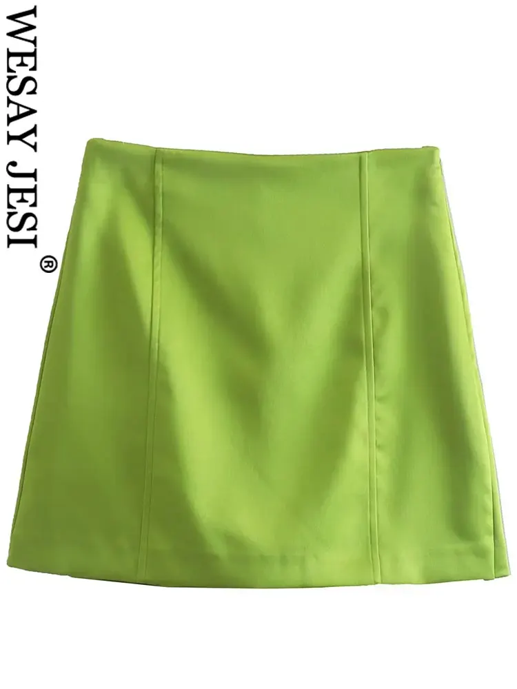 WESAY JESI New Skin-Friendly Comfortable Slim Flat A-Line High Street Women's Skirts Fashion Versatile Green Short Lady Culottes
WESAY JESI New Skin-Friendly Comfortable Slim Flat A-Line High Street Women's Skirts Fashion Versatile Green Short Lady Culottes