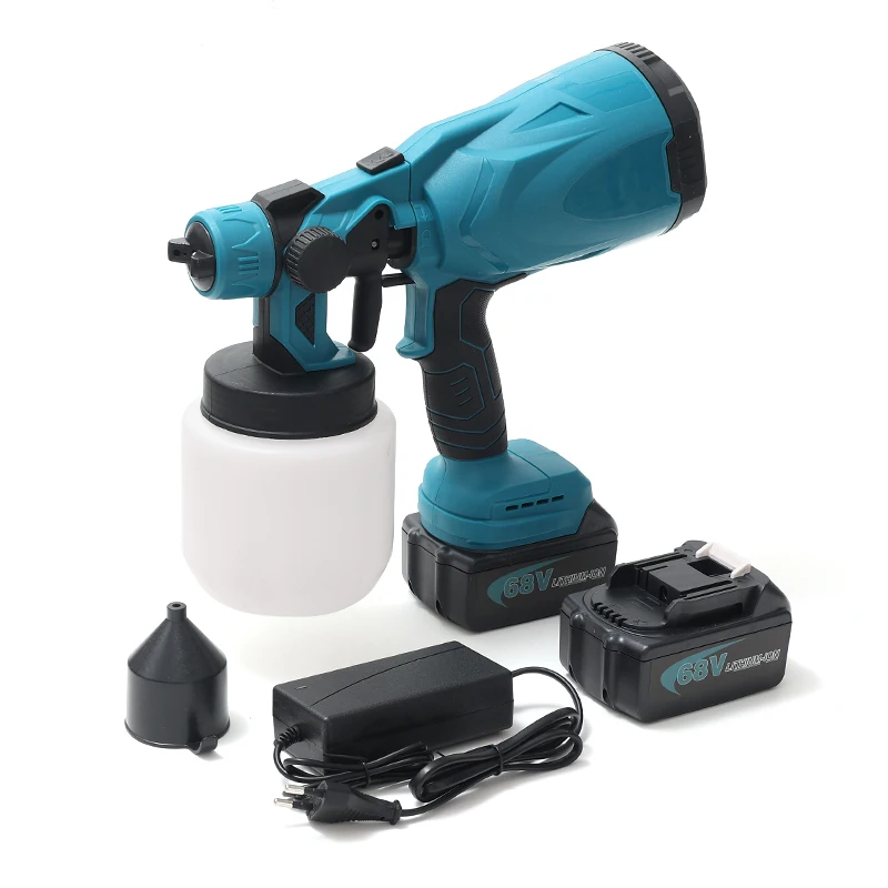 Электрический беспроводной распылитель краски, 800 мл, с 2 батареями и зарядным устройством
Электрический беспроводной распылитель краски, 800 мл, с 2 батареями и зарядным устройством