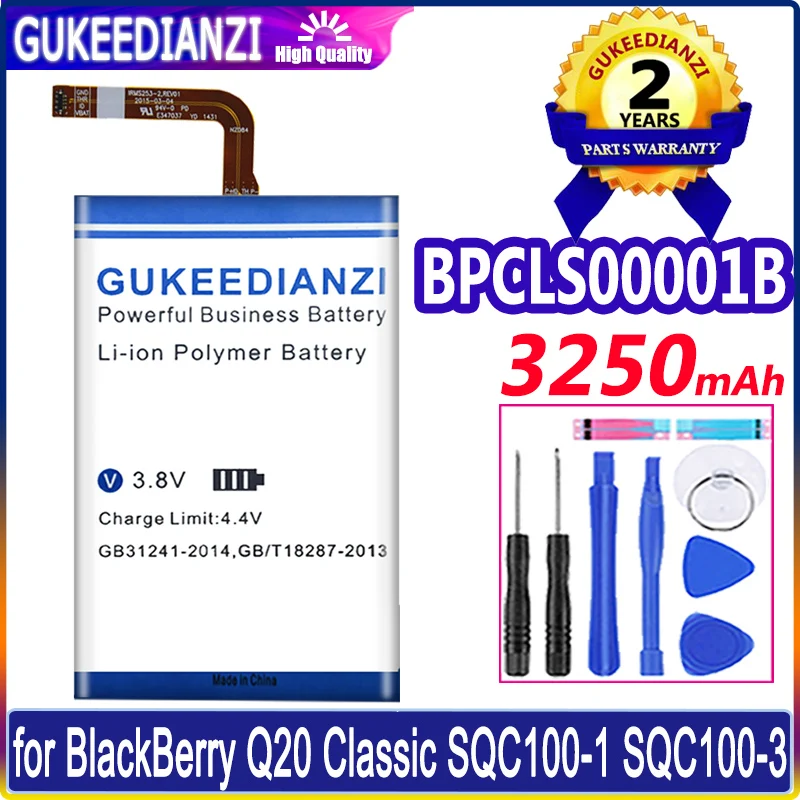 Аккумулятор GUKEEDIANZI 3250mAh BPCLS00001B для BlackBerry Q20 Classic SQC100-1 SQC100-3
Аккумулятор GUKEEDIANZI 3250mAh BPCLS00001B для BlackBerry Q20 Classic SQC100-1 SQC100-3
