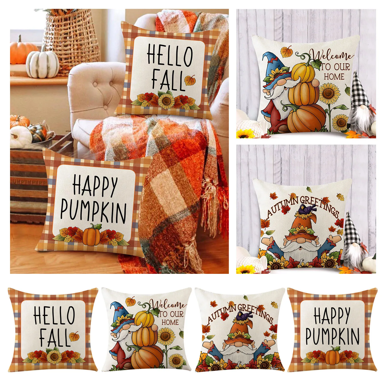 Autumn Decorative Pillow Case Pumpkin Farmhouse Decoration Happy Autumn Pumpkin Maple Leaf Pillow Cushion Coastal Throw Pillows
Autumn Decorative Pillow Case Pumpkin Farmhouse Decoration Happy Autumn Pumpkin Maple Leaf Pillow Cushion Coastal Throw Pillows