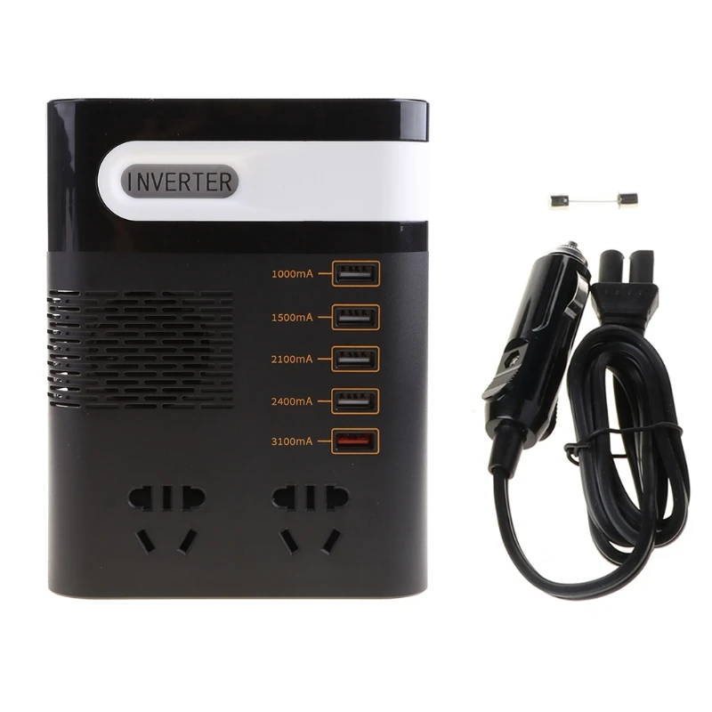 200W Car Power Inverter DC 12V/24V to AC 220V Voltage Converter Short Circuit Automatic Protection QC 3.0 USB Charger
200W Car Power Inverter DC 12V/24V to AC 220V Voltage Converter Short Circuit Automatic Protection QC 3.0 USB Charger
