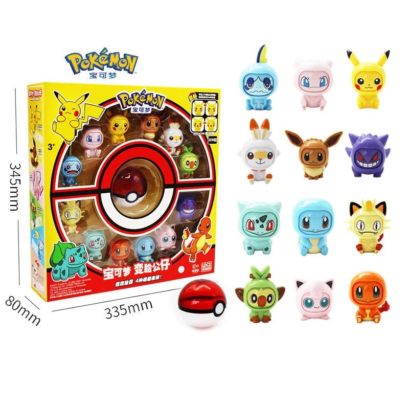 Pokemon Face Changing Doll Pokeball Model Pikachu Little Fire Dragon Anime Action Figure Collection Children's Toy Set Cute Gift
Pokemon Face Changing Doll Pokeball Model Pikachu Little Fire Dragon Anime Action Figure Collection Children's Toy Set Cute Gift