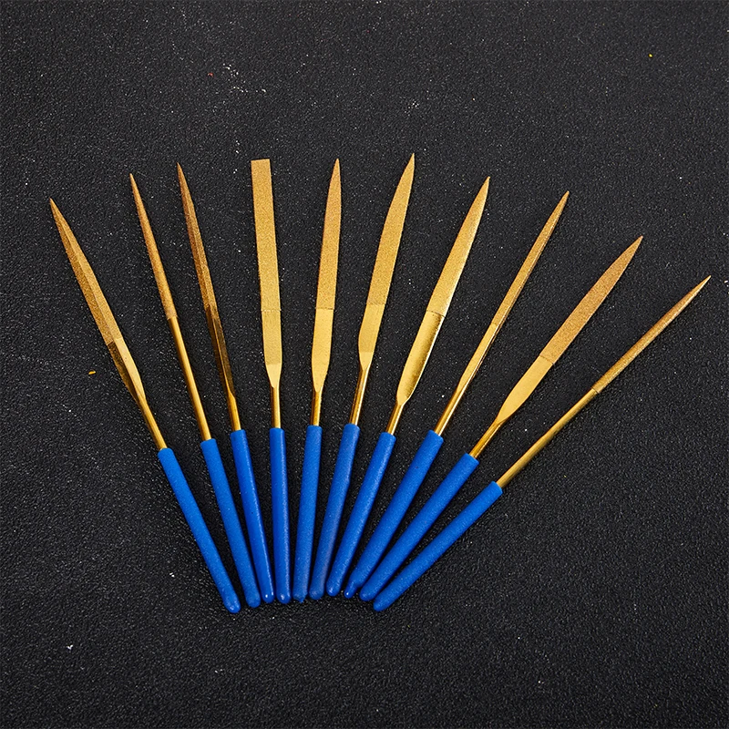 10Pcs Titanium Diamond Coating Needle Flat File Set Metal Working Craft Tool Titanium Coated Diamond Assorted Files
10Pcs Titanium Diamond Coating Needle Flat File Set Metal Working Craft Tool Titanium Coated Diamond Assorted Files