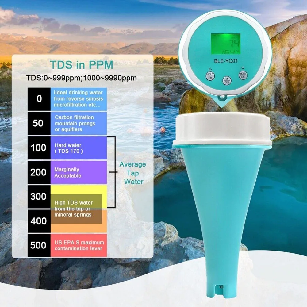 PH-метр, совместимый с Bluetooth, цифровой тестер PH 6-в-1, измеритель PH/TDS/EC/CL/ORP/Temp, высокоточный онлайн-монитор, тестер воды
PH-метр, совместимый с Bluetooth, цифровой тестер PH 6-в-1, измеритель PH/TDS/EC/CL/ORP/Temp, высокоточный онлайн-монитор, тестер воды