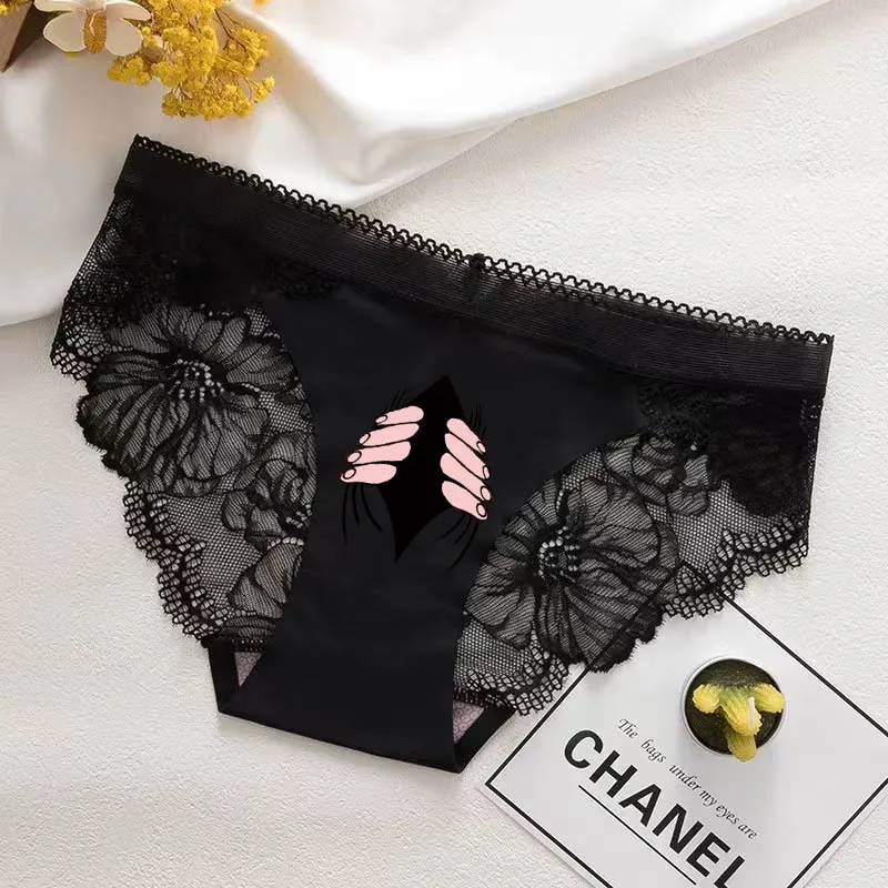 Fashion Creative Funny Sexy Women's Briefs Personality Printing Girl Underpant Breathable Comfortable Female Lace Panties Gifts 
Fashion Creative Funny Sexy Women's Briefs Personality Printing Girl Underpant Breathable Comfortable Female Lace Panties Gifts