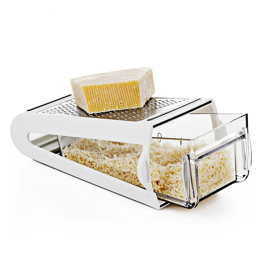 Cheese Box Grater for Vegetables Parmesan Slicer Double Sided Removable Container Stainless Steel Blade Tool Kitchen Accessories
Cheese Box Grater for Vegetables Parmesan Slicer Double Sided Removable Container Stainless Steel Blade Tool Kitchen Accessories