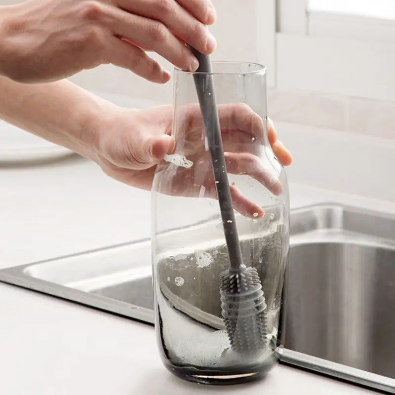 Silicone Cup Brush Cup Scrubber Glass Cleaner Long Handle Drink Wineglass Bottle Glass Cup Cleaning Brush Kitchen Cleaning Tool
Silicone Cup Brush Cup Scrubber Glass Cleaner Long Handle Drink Wineglass Bottle Glass Cup Cleaning Brush Kitchen Cleaning Tool