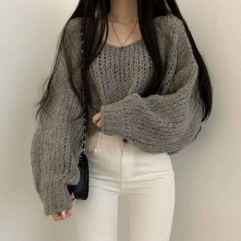 PLAMTEE 2022 New Autumn Women Sweater O Neck Lantern Sleeve Loose Casual Basic All-Match Minimalist Women Hot Pullover
PLAMTEE 2022 New Autumn Women Sweater O Neck Lantern Sleeve Loose Casual Basic All-Match Minimalist Women Hot Pullover