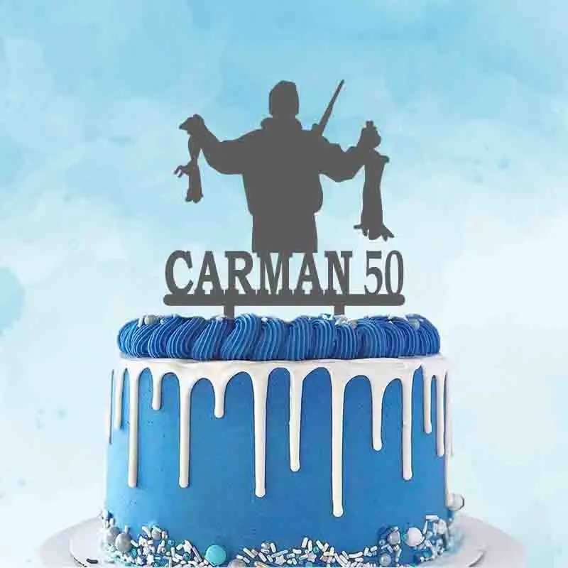 Personalized Hunting Cake Topper Custom Name Age Man Hunting Silhouette For Hunter Birthday Party Cake Decoration Topper 
Personalized Hunting Cake Topper Custom Name Age Man Hunting Silhouette For Hunter Birthday Party Cake Decoration Topper