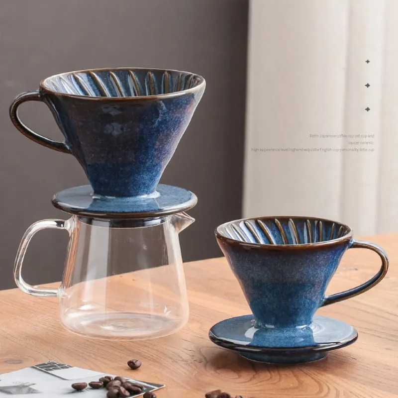 Hand-brewed coffee ceramic spiral pattern vintage kiln variable cone drip filter cup
Hand-brewed coffee ceramic spiral pattern vintage kiln variable cone drip filter cup