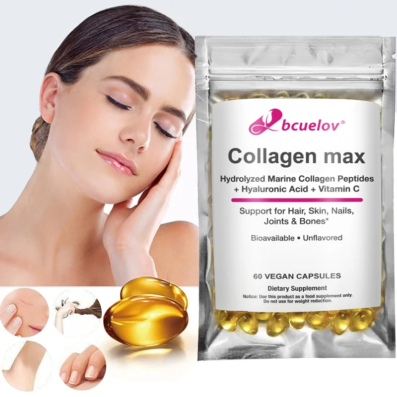 Collagen Supports Nail Growth, Hair, Skin, Nails, Joints, and Bone Intestinal Health-Bcuelov Collagen Max Hydrolyzed Marine 
Collagen Supports Nail Growth, Hair, Skin, Nails, Joints, and Bone Intestinal Health-Bcuelov Collagen Max Hydrolyzed Marine