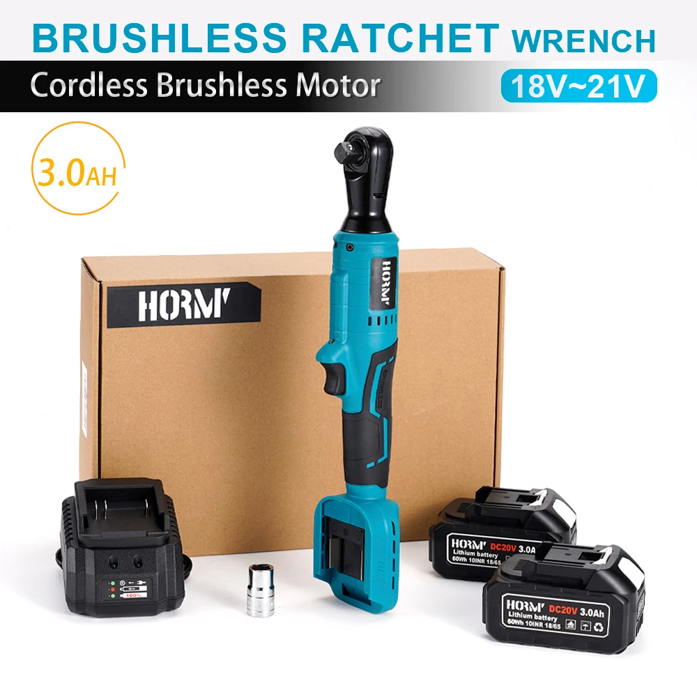47.5NM Brushless Electric Ratchet Wrench Screwdriver Removal Screw Nut 1/2'' Ratchet Wrench Set Car Repair Tool with 21V Battery
47.5NM Brushless Electric Ratchet Wrench Screwdriver Removal Screw Nut 1/2'' Ratchet Wrench Set Car Repair Tool with 21V Battery