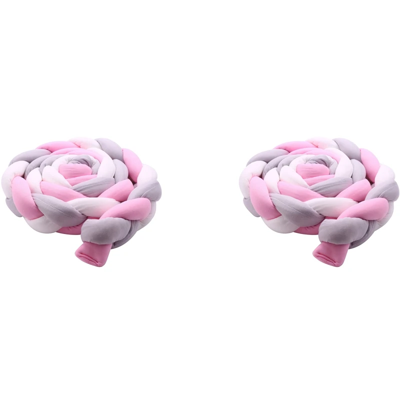 2X Baby Crib Bumper Knotted Braided Plush Nursery Cradle Decor Newborn Gift Pillow Cushion (2 Meters, White-Gray-Pink)
2X Baby Crib Bumper Knotted Braided Plush Nursery Cradle Decor Newborn Gift Pillow Cushion (2 Meters, White-Gray-Pink)