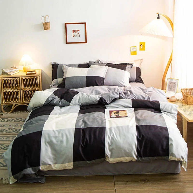 Wind Print Bed Four-piece King Queen Bedding Quilt Cover Single Student Dormitory Full 4pcs Bed Sheet Home Bedding Set
Wind Print Bed Four-piece King Queen Bedding Quilt Cover Single Student Dormitory Full 4pcs Bed Sheet Home Bedding Set