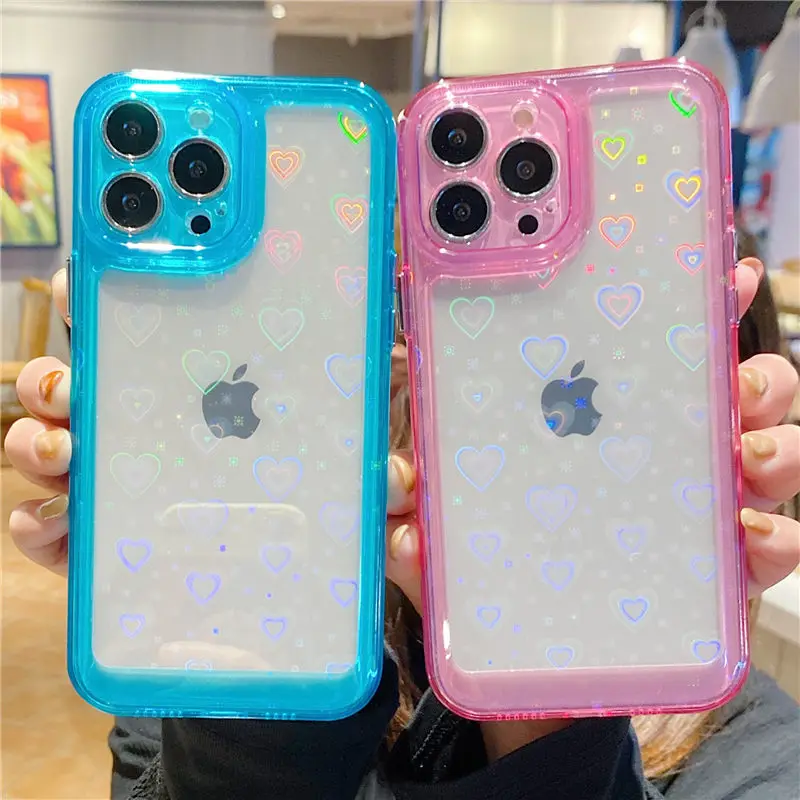 Laser Love Heart Clear Phone Case For iPhone 13 Pro Max 12 11 Pro Max XR X XS 7 8 Plus 11 Shockproof Bumper Acrylic Hard Cover
Laser Love Heart Clear Phone Case For iPhone 13 Pro Max 12 11 Pro Max XR X XS 7 8 Plus 11 Shockproof Bumper Acrylic Hard Cover