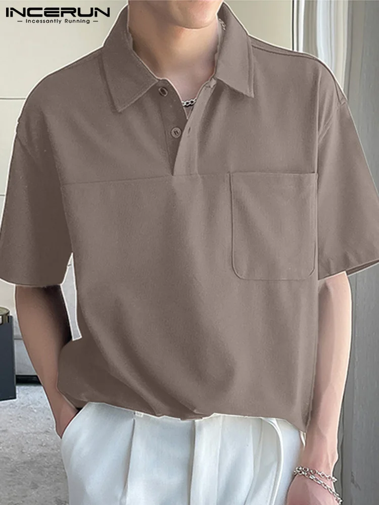Fashion Casual Style New Men Tops INCERUN Textured Loose Blouse Male All-match Short-sleeved Dropped Shoulder Shirts S-5XL 2022
Fashion Casual Style New Men Tops INCERUN Textured Loose Blouse Male All-match Short-sleeved Dropped Shoulder Shirts S-5XL 2022