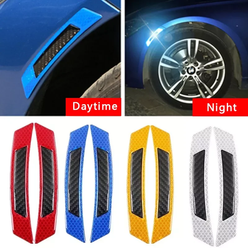 

Car Luminous Sticker Cover Scratches Anti-collision Reflective Strips Wheel Eyebrow Sticker Decoration Exterior Accessories