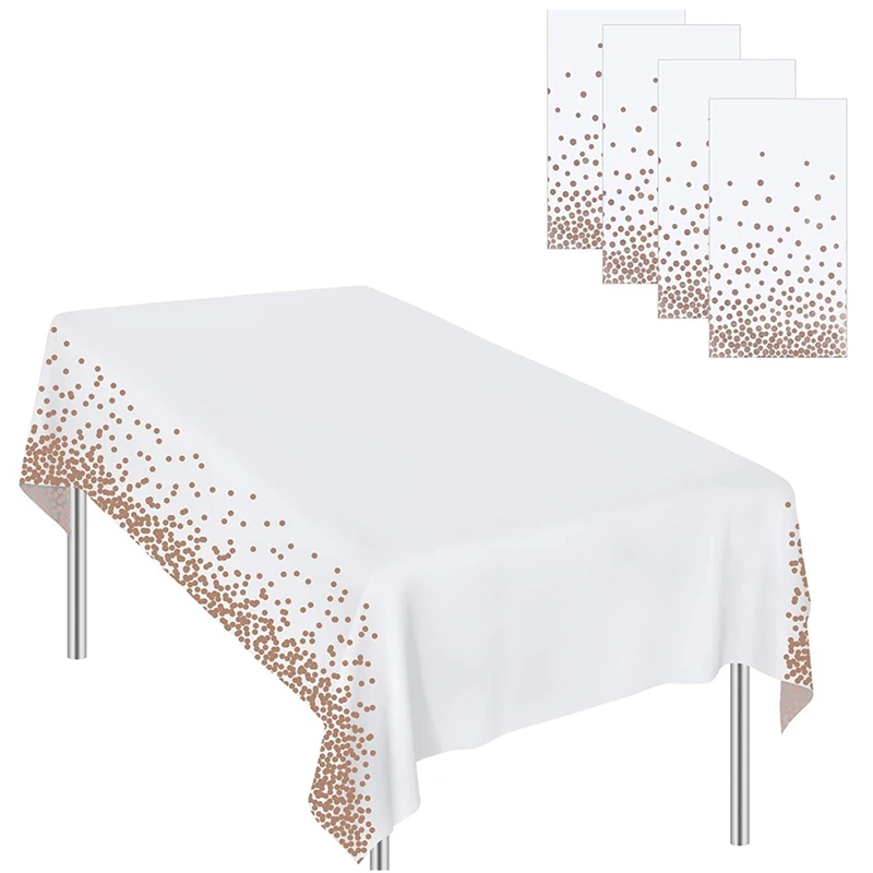 5 Pack Disposable Table Cloth, Dot Rose Gold Tablecloth, Confetti Rectangle Table Cloths, Table Cover For Party Birthday
5 Pack Disposable Table Cloth, Dot Rose Gold Tablecloth, Confetti Rectangle Table Cloths, Table Cover For Party Birthday