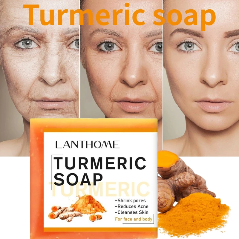 Turmeric Soap 100g Face Wash Facial skin Cleansing exfoliating Cleanser Foam Anti-aging Removing fine Lines Facial soap
Turmeric Soap 100g Face Wash Facial skin Cleansing exfoliating Cleanser Foam Anti-aging Removing fine Lines Facial soap