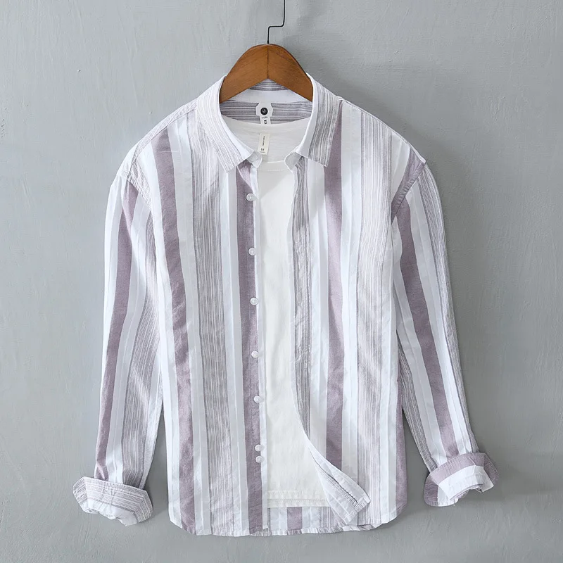 Men Clothing 2022 Japanese Vertical Stripe Long Sleeve Shirt Men's Spring and Autumn Casual Shirt Youth Trend Loose Shirt Coat
Men Clothing 2022 Japanese Vertical Stripe Long Sleeve Shirt Men's Spring and Autumn Casual Shirt Youth Trend Loose Shirt Coat