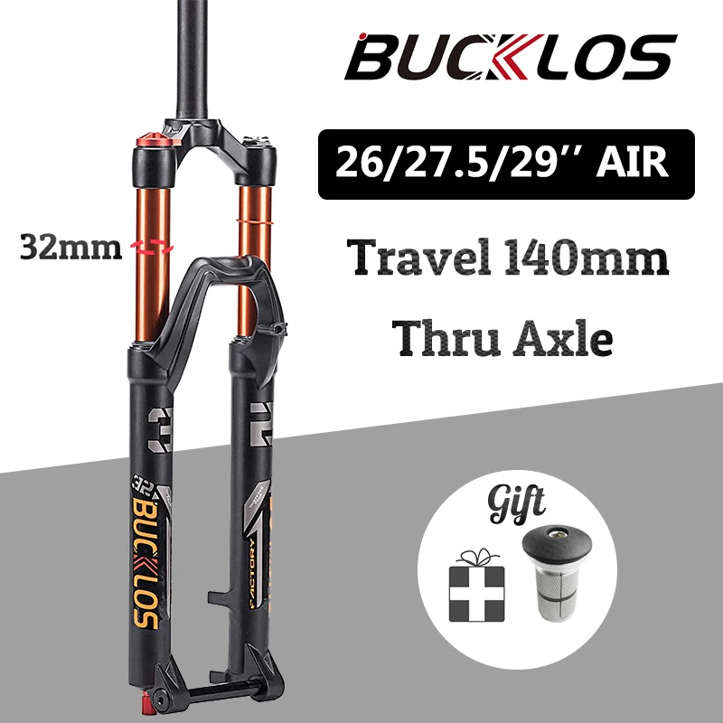 BUCKLOS Bicycle Suspension Fork 26/27.5/29in Rebound Adjustment Air Fork Straight/Tapered Travel 140mm Bicycle Fork MTB Parts
BUCKLOS Bicycle Suspension Fork 26/27.5/29in Rebound Adjustment Air Fork Straight/Tapered Travel 140mm Bicycle Fork MTB Parts