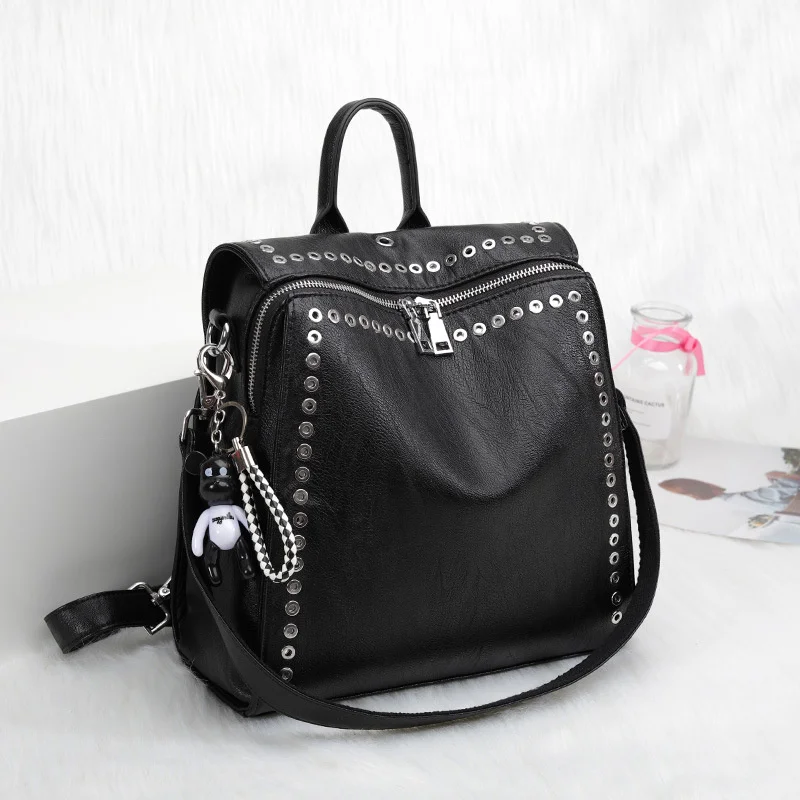 New Women Genuine Leather Backpack Rivet Multifunctional Backpack Female Travel Bag Teenage Girls Fashion Schoolbag Mochila
New Women Genuine Leather Backpack Rivet Multifunctional Backpack Female Travel Bag Teenage Girls Fashion Schoolbag Mochila