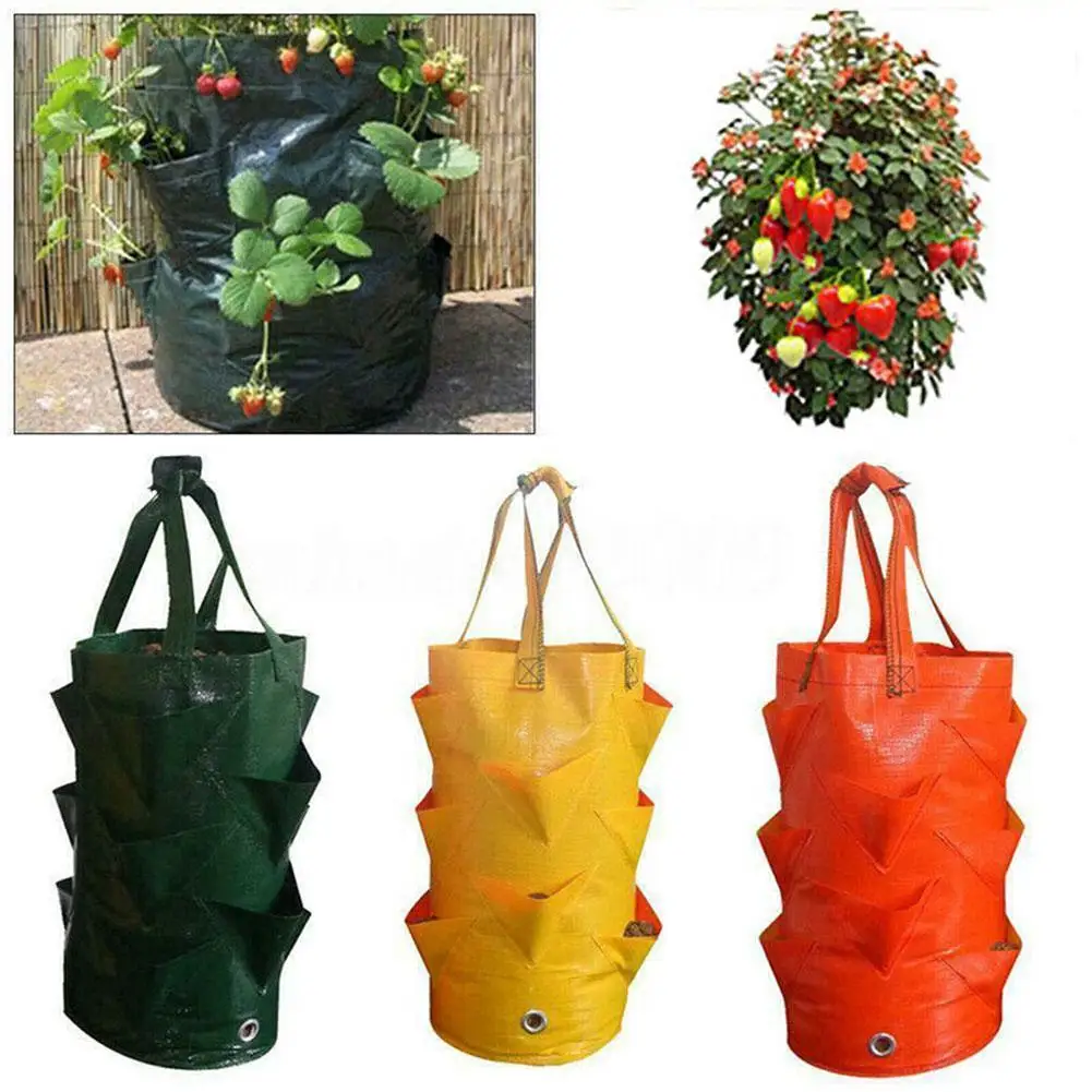 Reusable Planting Grow Bag Hanging Strawberry Planting Bag Outdoor Planter Pots Growing Bags for Vegetable Vertical Garden Pot 
Reusable Planting Grow Bag Hanging Strawberry Planting Bag Outdoor Planter Pots Growing Bags for Vegetable Vertical Garden Pot