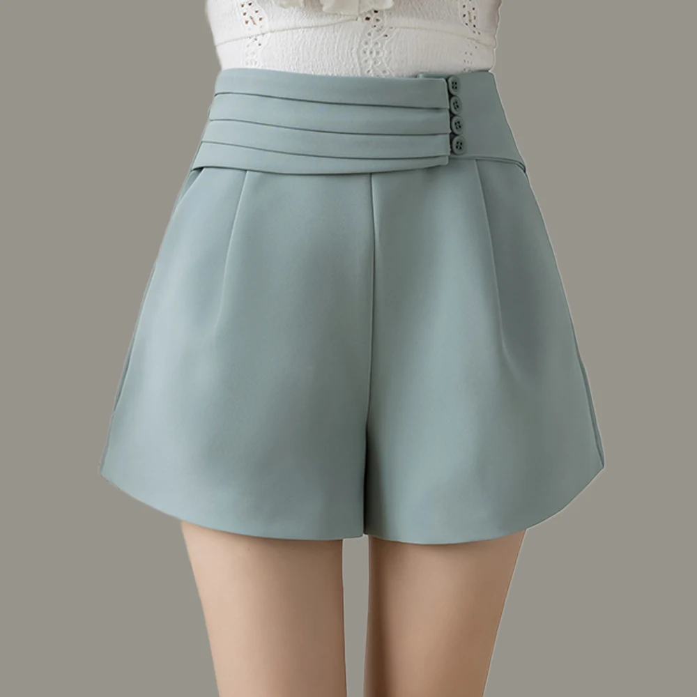 Summer Korean Fashion Women Shorts High Waist Wide Leg A-Line Shorts Elegant Ladies Vintage Casual Shorts Femme
Summer Korean Fashion Women Shorts High Waist Wide Leg A-Line Shorts Elegant Ladies Vintage Casual Shorts Femme