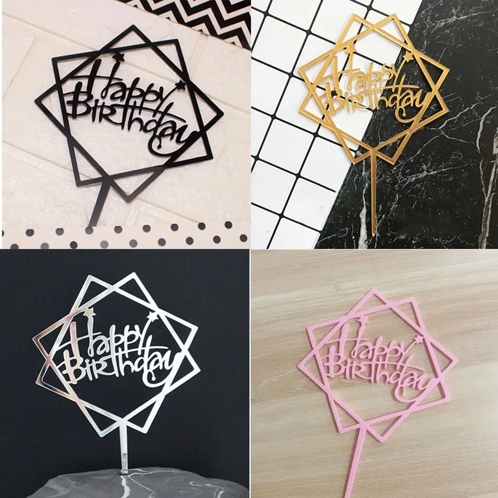 Double-Layer Square Birthday Cake Acrylic Card Happy Birthday Creative Top Hat Children'S Cake Party Dessert Decoration Plugin
Double-Layer Square Birthday Cake Acrylic Card Happy Birthday Creative Top Hat Children'S Cake Party Dessert Decoration Plugin