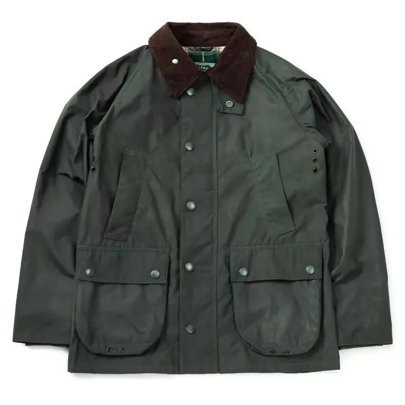 Men's Oil Wax Safari Jacket Oliver Green Slim Fit Waterproof Classic England Fashion Motorcycle Vintage Male Clothing
Men's Oil Wax Safari Jacket Oliver Green Slim Fit Waterproof Classic England Fashion Motorcycle Vintage Male Clothing