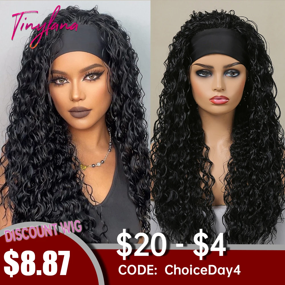 Curly Headband Synthetic Wigs Natural Black Long Women's Headband Wig Deep Water Wave Bohemian Hair For Black Women Fake Hair
Curly Headband Synthetic Wigs Natural Black Long Women's Headband Wig Deep Water Wave Bohemian Hair For Black Women Fake Hair