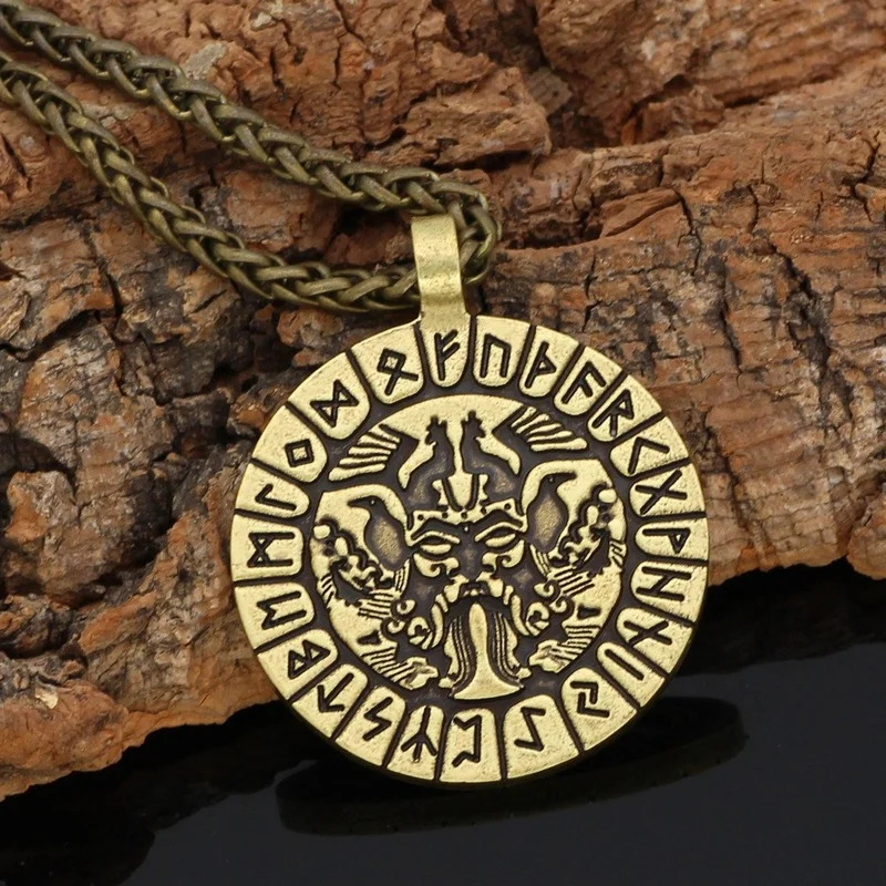 Norwegian Viking Odin head riding crow wolf Rune men's Pendant Necklace men's jewelry gift mens hip hop jewelry
Norwegian Viking Odin head riding crow wolf Rune men's Pendant Necklace men's jewelry gift mens hip hop jewelry