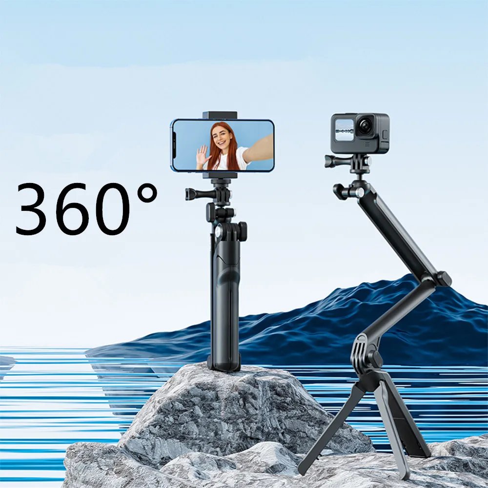 3 Ways Selfie Stick with Tripod Hand Grip Pole for GoPro Hero Insta360 DJI Action Smart Phone Action Camera Accessories
3 Ways Selfie Stick with Tripod Hand Grip Pole for GoPro Hero Insta360 DJI Action Smart Phone Action Camera Accessories