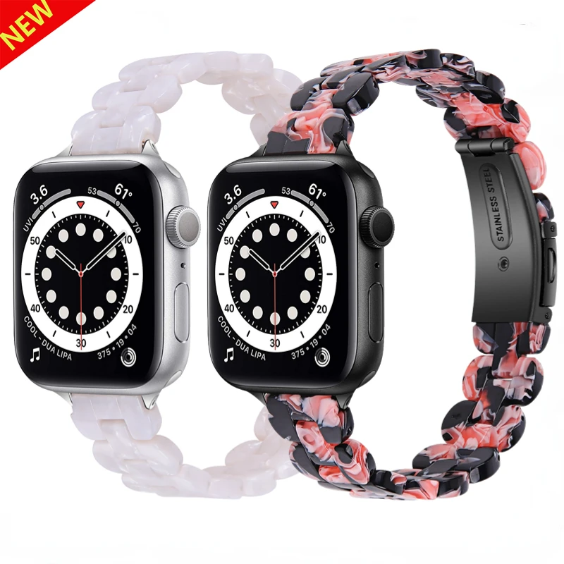 Slim Resin Strap For Apple Watch Band 49mm 45mm 41mm 44mm 40mm 42mm Women Bracelet Wristband For iWatch Ultra 8 7 6 5 4 SE belt
Slim Resin Strap For Apple Watch Band 49mm 45mm 41mm 44mm 40mm 42mm Women Bracelet Wristband For iWatch Ultra 8 7 6 5 4 SE belt