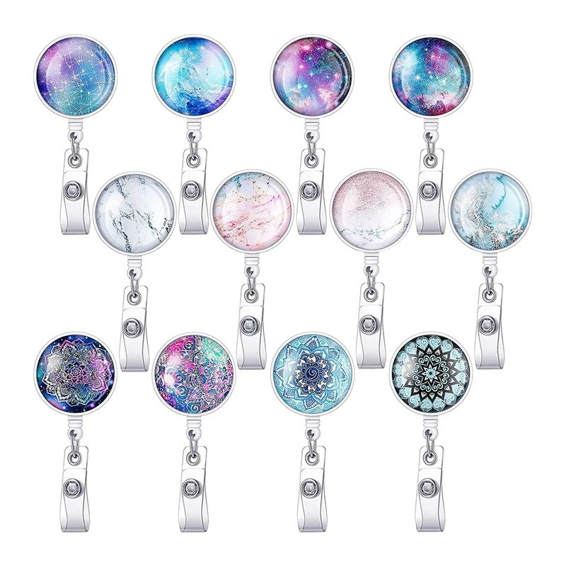 12 Pcs Retractable Badge Clip Reels With Alligator Clip, Name ID Card Holder Suitable For Nursing And Student
12 Pcs Retractable Badge Clip Reels With Alligator Clip, Name ID Card Holder Suitable For Nursing And Student