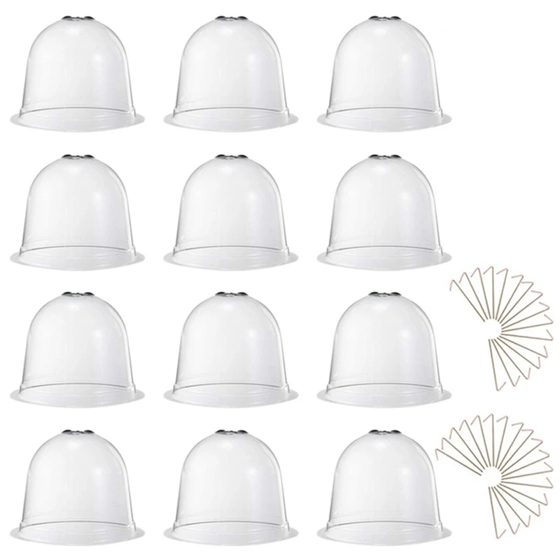 12Pcs Plastic Greenhouse Garden Plant Bell Cover Dome Frost Guard Freeze Protection
12Pcs Plastic Greenhouse Garden Plant Bell Cover Dome Frost Guard Freeze Protection