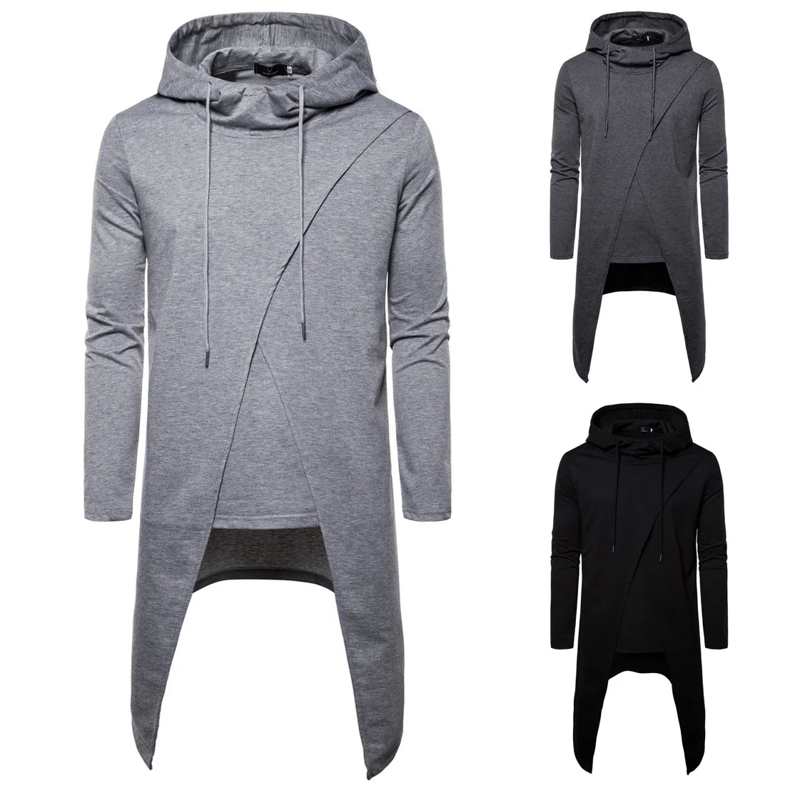 Autumn New Foreign Trade European Size Men's Irregular Hooded Pullover Mid-Length Sweatshirt Men's Coat
Autumn New Foreign Trade European Size Men's Irregular Hooded Pullover Mid-Length Sweatshirt Men's Coat