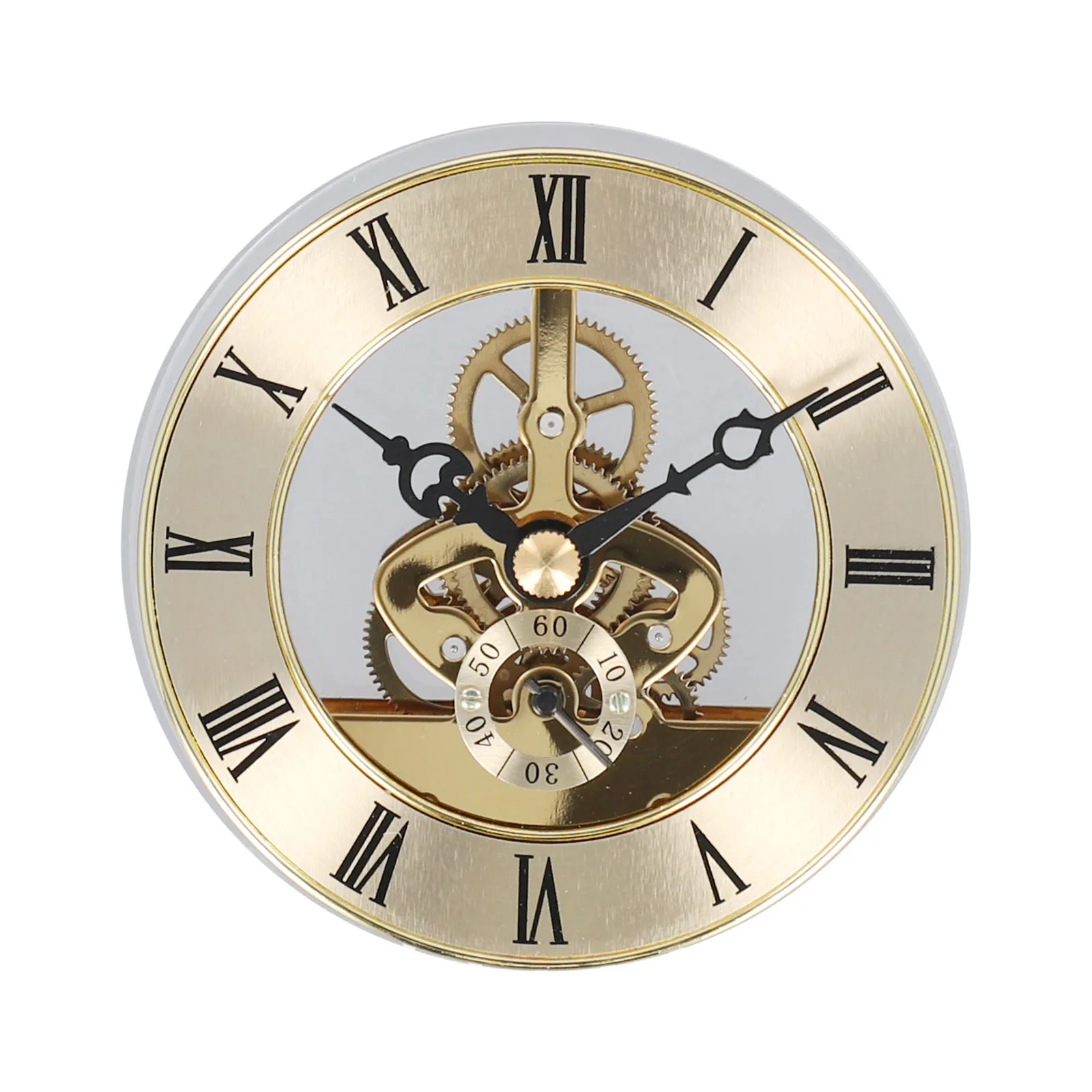 Настенные часы-скелета с золотым ободком и римскими цифрами
Настенные часы-скелета с золотым ободком и римскими цифрами