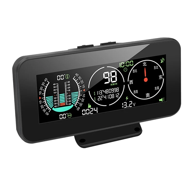 

For All Cars M60 Car GPS HUD Speedometer Intelligent Inclinometer Off-Road Speed Display Tilt Pitch Angle Compass