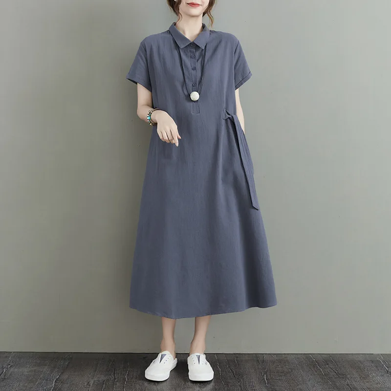 Dresses for Women 2023 Vintage Robe Long Summer Party New In Dressers Oversize Cotton and Linen Minimalism Leisure Clothing
Dresses for Women 2023 Vintage Robe Long Summer Party New In Dressers Oversize Cotton and Linen Minimalism Leisure Clothing