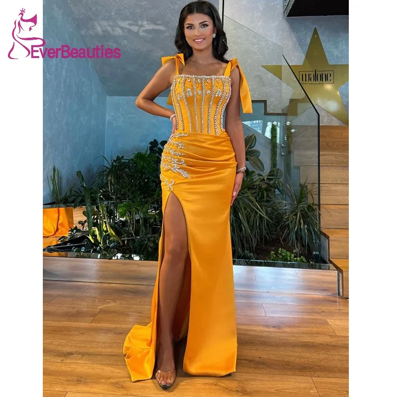 Mermaid Satin Beaded Prom Dresses for Women Vestidos Elegantes Para Mujer Formal Dresses Long Plus Size Maxi Dresses with Slit
Mermaid Satin Beaded Prom Dresses for Women Vestidos Elegantes Para Mujer Formal Dresses Long Plus Size Maxi Dresses with Slit
