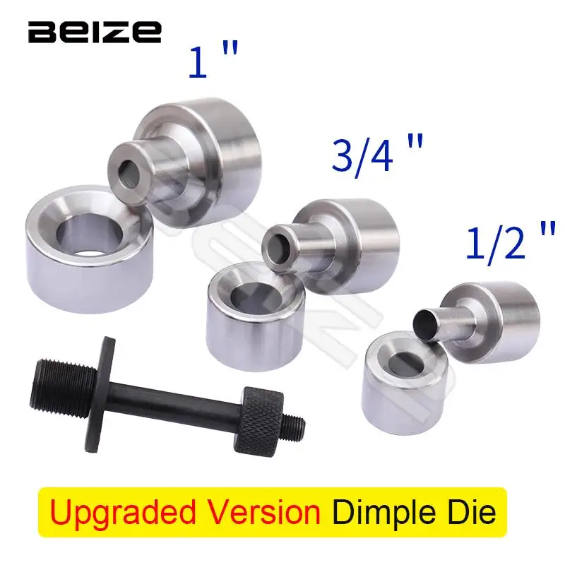 3 Piece Dimple Dies 1/2" 3/4" 1" Can be Used with Vise/Hydraulic Press and SYK Series Hydraulic Tool
3 Piece Dimple Dies 1/2" 3/4" 1" Can be Used with Vise/Hydraulic Press and SYK Series Hydraulic Tool