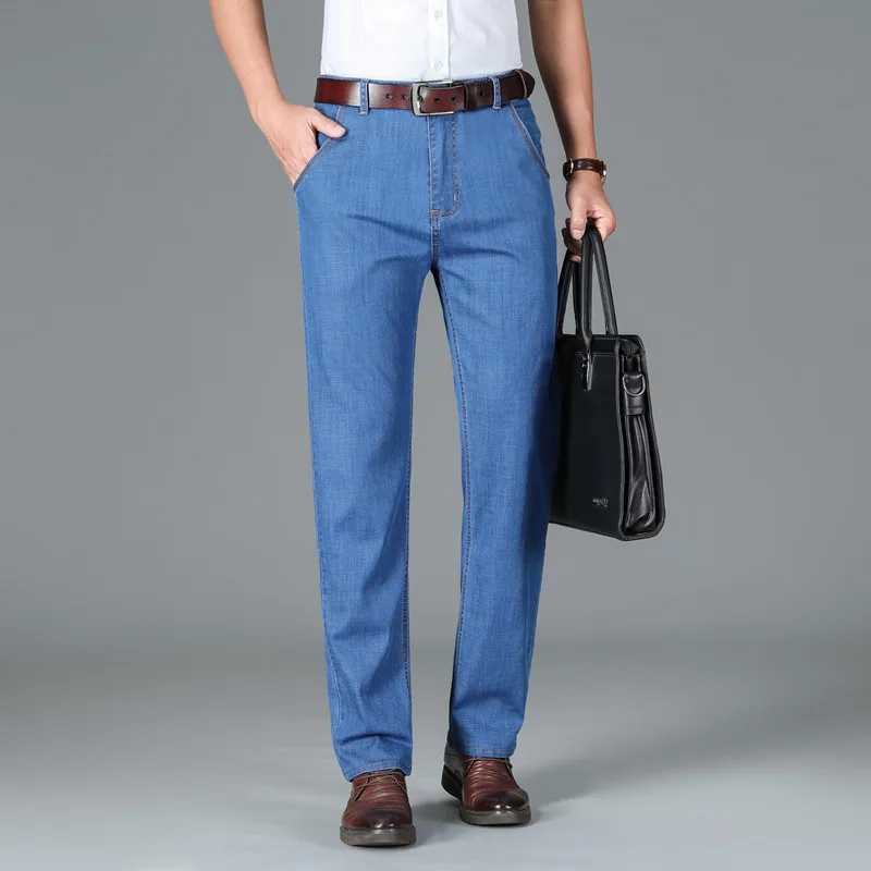 Summer Ice Silk Lightweight Men’s Classic Relaxed Fit Flex Jean 2022 New Arrivlas Men Smart Casual Denim Black Pants
Summer Ice Silk Lightweight Men’s Classic Relaxed Fit Flex Jean 2022 New Arrivlas Men Smart Casual Denim Black Pants