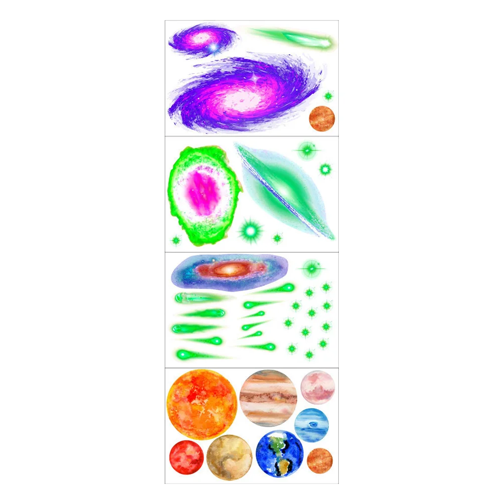 4 Sheets Stickers Glowing Stars for Ceiling Solar System Fluorescent Stickers Children Room Decor Decal
4 Sheets Stickers Glowing Stars for Ceiling Solar System Fluorescent Stickers Children Room Decor Decal
